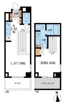 白金高輪駅 徒歩8分 1階の物件間取画像